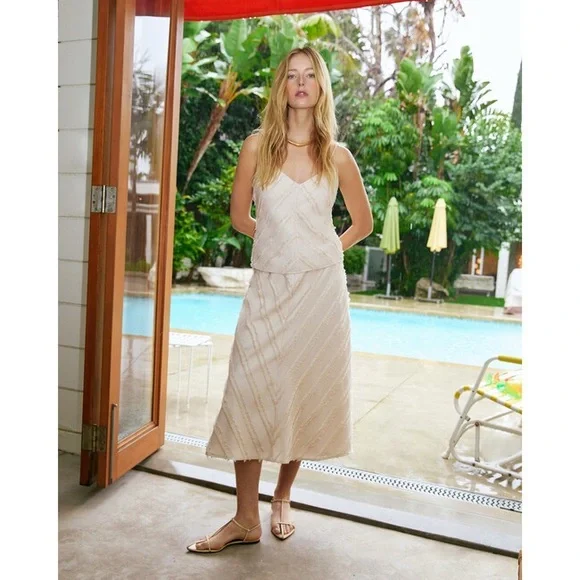 Tanya Taylor  Maxine Skirt in Cream - Picture 3 of 4